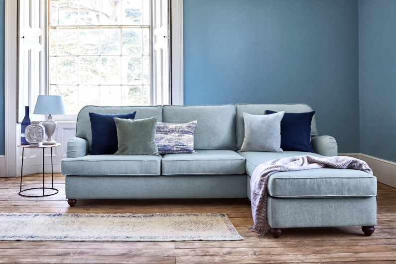 The Downton 4 Seater Right Chaise Storage Sofa Bed