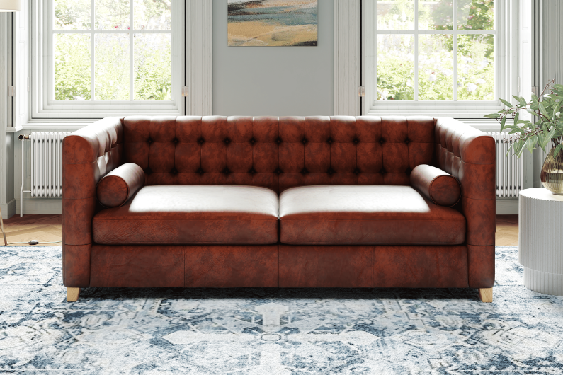 The Petersham Vintage Brown Sofa