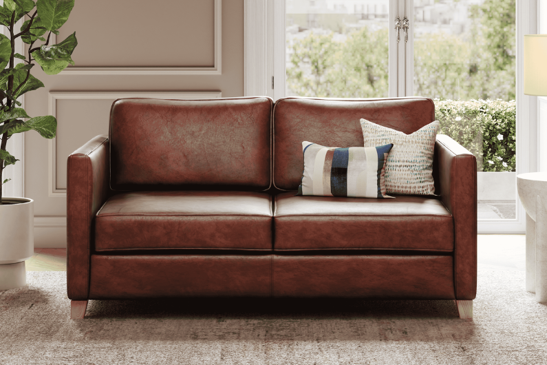 The Hampton Vintage Brown Sofa