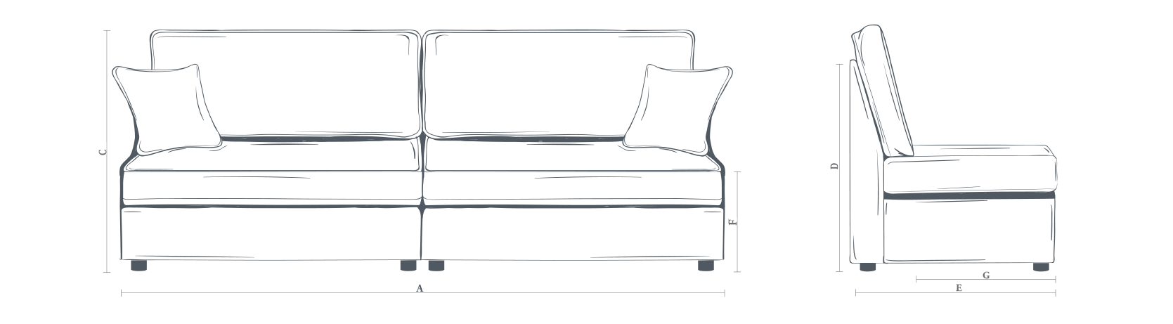 The Ablington 2 Modules Sofa