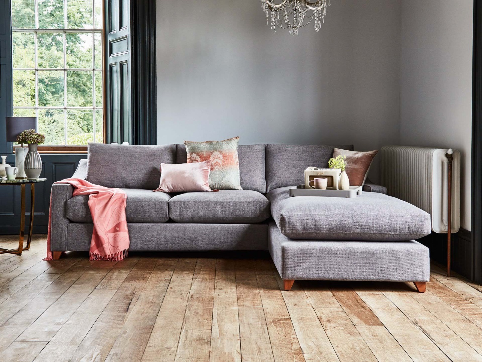 The Alton 5 Seater Right Chaise Sofa Bed