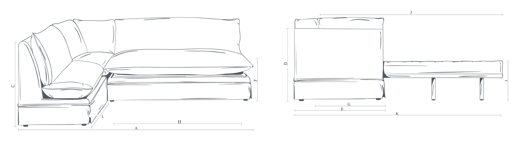 The Deverill 4 Seater Modular Sofa Bed