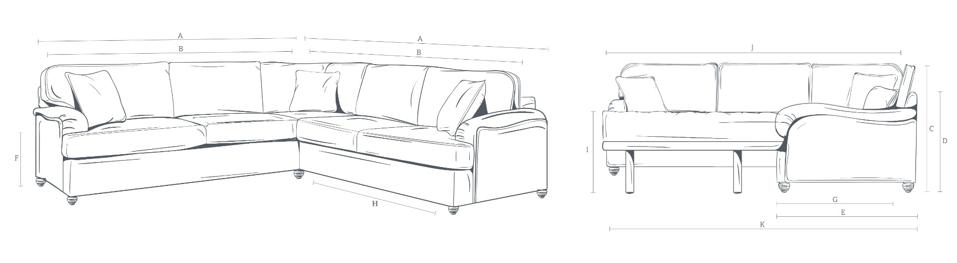 The Milbourne Corner Sofa Bed 8 Seater