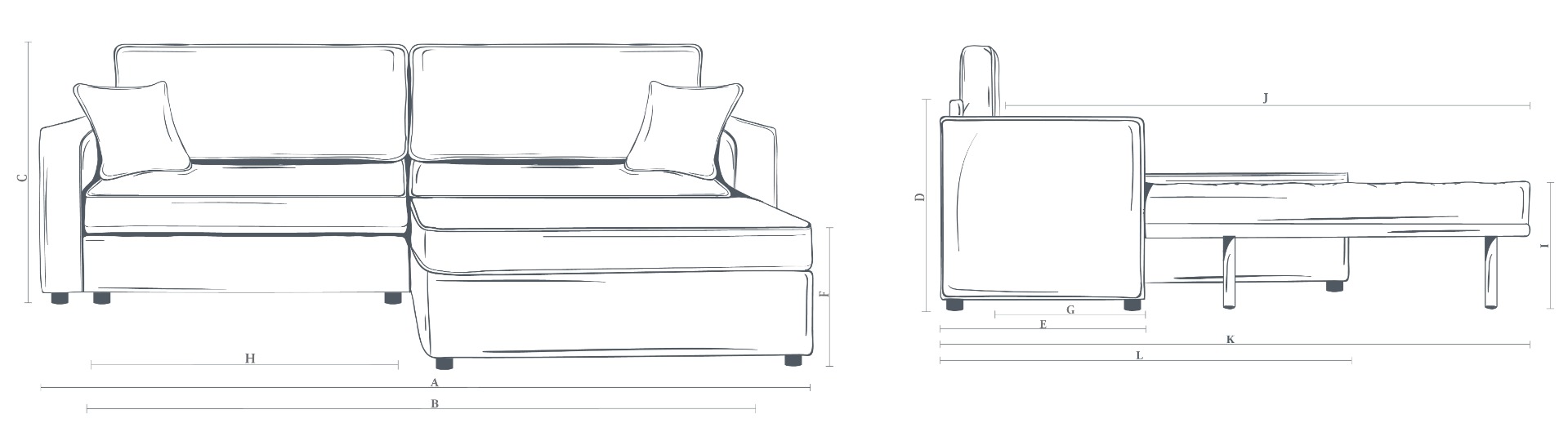 The Westbury 2 Modules Sofa Bed + Ottoman