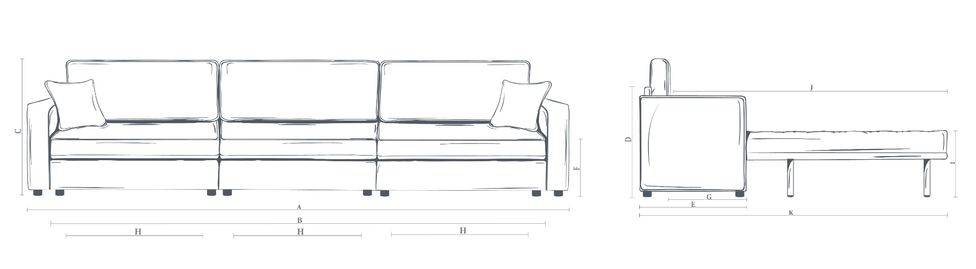 The Westbury 3 Modules Sofa Bed