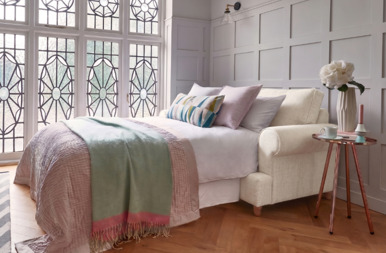 Luxury handmade sofa bed with 3 mattress options