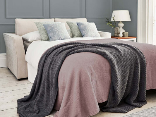 Luxury handmade sofa bed with 3 mattress options